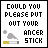 12 pixel-art icons showing text 'COULD YOU PLEASE PUT OUT YOUR' above a cigarette icon, with the word 'CANCER' in varying states of partial visibility across frames