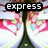 Animated icon with repeated anime-style character faces, text overlays changing across frames, and a central dark vertical element.