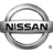 Static grayscale Nissan logo icon with circular ring and horizontal bar containing the word NISSAN, rendered in pixelated style on white background.