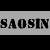 A contact sheet of 20 animated frames showing the word 'SAOSIN' in various distorted, blurred, and rotated states against a black background with gray transparency effects.