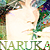 Pixelated static icon with abstract green and brown shapes forming a partial frame around central white space, featuring the text "NARIKA" at the bottom in stylized block letters.