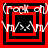 (Red, black) square with white text; four show sequential animation of red squares shrinking and expanding within nested frames