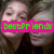 Two people with light brown hair appear in a of four ; the top-left shows green text over their faces
