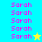 repeated 'Sarah' text with two distinct star icons on a split background