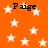 Orange background with white stars and repeated text 'Paige' in black pixelated font.