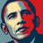 Pixelated image of a person with red and blue color blocks, surrounded by text phrases in bold black-and-white lettering.