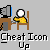Pixelated character in yellow shirt sits at brown desk with gray monitor, surrounded by blue-bordered interface elements and small colored squares.