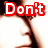 A four- shows a person's face with red text reading "Don't Give Up" , with the right 's background grayed out