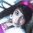 A pixelated image of a person with dark hair and a pink headband on the left, next to bright pink background with purple text reading "I would LOVEE To ROCKK Your WORLD".