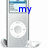 Animated sequence of silver MP3 player icons with blue text reading 'my', 'best', and 'friend'