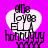 Pixelated icon with white heart on purple background, featuring text elements and a small figure inside the heart.