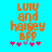 Pixelated orange text on cyan background with pink and purple asterisks below, showing animation change in asterisk positions.