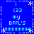 Blue background with light blue text and white decorative elements arranged in a pattern