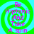 A pixelated image with a green and cyan spiral background, displaying the text "Be Hiptonic And Take A spin" in pink letters.