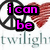 A static image with repeated peace symbols and red hearts, featuring pink text reading "i can be Mrs. Cullen you can be Mrs. Black you can die i can live forever" over a faded "twilight" watermark.