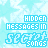 Pixelated text 'HIDDEN MESSAGES IN SECRET SONGS' repeated across a light blue background with white cloud-like patterns.