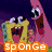 Pixelated cartoon characters with exaggerated expressions, including text overlays like 'SponGe Pants!' and 'Square' on a