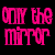 Pixel art contact sheet showing a blonde female character in various poses with pink text reading "only the mirror can compete with me!" on black background, all against bright pink backdrop.