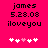Pixelated text and heart symbols on a bright pink background with two animation frames showing different heart positions.