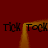 A red background with a golden arch and repeated 'TICK' text in black pixelated font around the arch's perimeter.