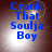 Four identical display blue text reading 'Crank That Soulja Boy' over a brown background with white light effects