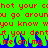 Green background with red pixelated text and blue flame-like shapes at the bottom, displaying partial phrases like 'hot your cchot your' and 'you know wyou know w'.