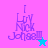 Four- with text "I Luv Nick Jonas III" in purple on pink, blue, cyan, and light blue backgrounds; two contain stars