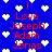 Blue background with white pixelated hearts and red text reading 'I Love Joseph Adam Jonas' in multiple , with heart symbols replacing some letters