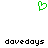 Green pixelated heart symbol above two identical black pixelated text strings on white background.