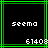 Pixelated text and numbers displayed within a green on black background, with no visible animation changes