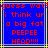 Blue background with red pixelated text reading 'guess wat? i think ur a big fat PEEPEE HEAD!!!' in a of yellow and gray lines