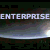 Animated contact sheet of a 7-frame sequence showing the word "ENTERPRISE" in pixelated text over a dark background with a glowing horizontal light effect, arranged in a 3x3 grid layout with one empty cell.