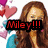 A four- displays a woman with long brown hair, hearts, and text phrases on colored backgrounds