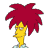 A 48x48 pixel animated contact sheet showing six frames of a The Simpsons Movie-themed buddy icon featuring Moe Szyslak's head and the movie title with pink donut letters.