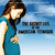 Pixelated image of a woman in a teal dress with brown hair, standing against a blue sky background.