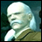 A pixelated buddy icon featuring a character with long white hair and a mustache on the left, paired with stylized text reading "Anime IM" above smaller text "COM" on the right against a black background.