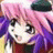 Pixelated static image of a cartoon character with pink and purple hair, large eyes, and visible facial features against a white background.