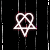 A black background with white vertical lines and a glowing white star-like symbol that changes shape across three