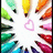Colorful pencil radiating from center with pink heart, surrounded by pixelated text expressing desire to live 100 years minus a day without someone.