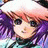 Pixelated static image of a character with purple hair and pink highlights, featuring anime-style eyes and a neutral expression against a gradient background.
