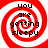 Four identical red and white spiral patterns with black text reading 'you are getting sleepy' arranged in a