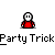 Animated contact sheet of a pixel art character in red clothing performing various party tricks against gray background