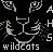 Pixelated black-and-white icon with stylized text and abstract shapes, including 'wildcats' at the bottom.