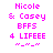 Pixelated text and symbols in bright pink on white background with black rectangular overlays, arranged in a of three and two