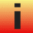 A static buddy icon with a gradient background transitioning from yellow to red, featuring text and a photo of a smiling person.