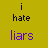 A 3x3 contact sheet of animated frames showing a yellow background with repeated "i hate" text and various colored words in each cell, forming an animated icon sequence.