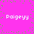 Pixelated text 'Poigeyy' repeated four times on a bright pink background with scattered green square pixels.