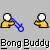 Animated sequence of yellow-shirted figures with white heads holding blue objects, some displaying green leaf symbols on gray background.