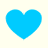 Four identical blue heart shapes arranged in a on a light background