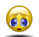 Animated yellow emoji face with blue eyes and tears, showing sequential changes in tear flow and mouth expression across three